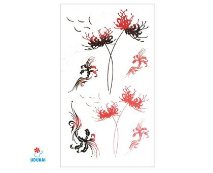 Laikina tatuiruotė Gėlės C15; 10x6cm