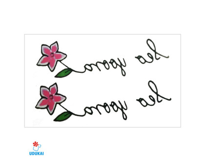 Laikina tatuiruotė Gėlė C30; 10x6cm