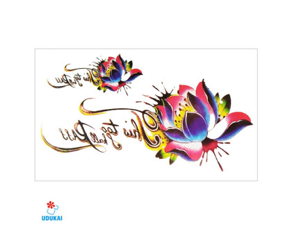 Laikina tatuiruotė Gėlės E01; 10x6cm