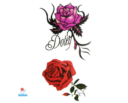 Laikina tatuiruotė Rožės E12; 10x6cm