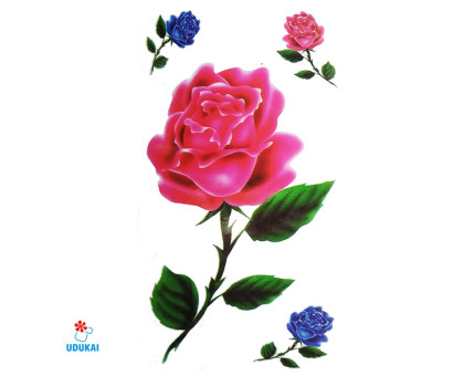 Laikina tatuiruotė Rožė E16; 10x6cm