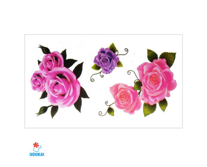 Laikina tatuiruotė Rožės E18; 10x6cm