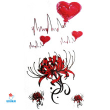 Laikina tatuiruotė Gėlės E19; 10x6cm