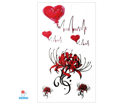 Laikina tatuiruotė Gėlės E19; 10x6cm