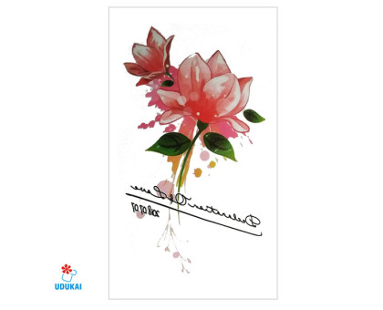 Laikina tatuiruotė Gėlės F03; 10x6cm