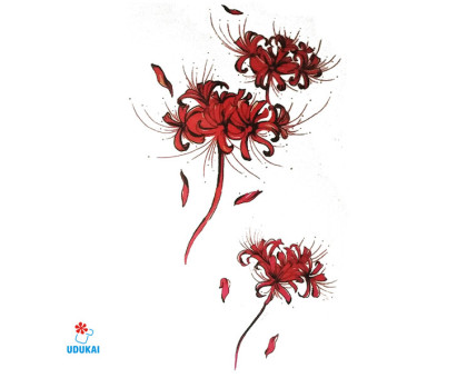 Laikina tatuiruotė Gėlės F11; 10x6cm