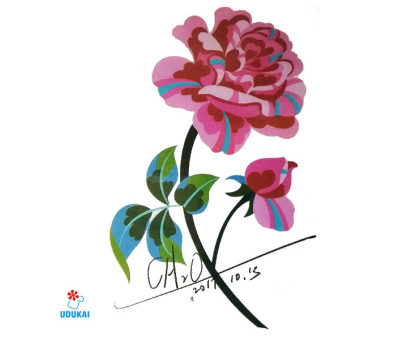 Laikina tatuiruotė Gėlės F18; 10x6cm