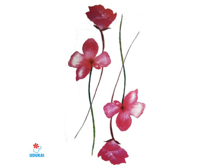 Laikina tatuiruotė Gėlės F26; 10x6cm