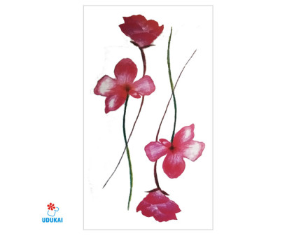 Laikina tatuiruotė Gėlės F26; 10x6cm