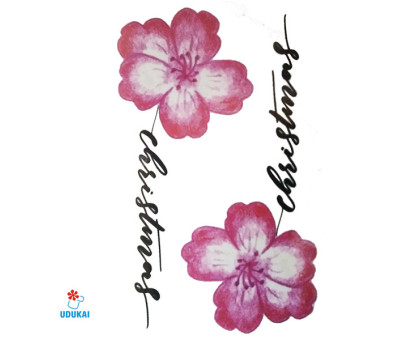 Laikina tatuiruotė Gėlės F27; 10x6cm