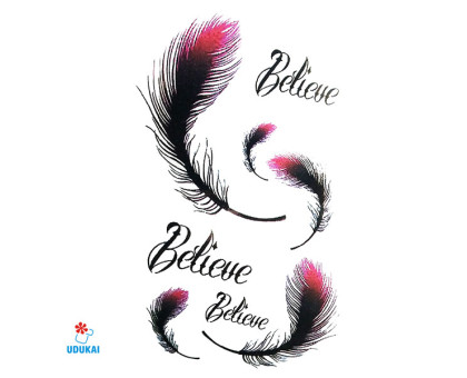 Laikina tatuiruotė Plunksnos G26; 10x6cm