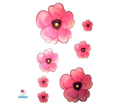 Laikina tatuiruotė Gėlės-NA022; 10x6cm