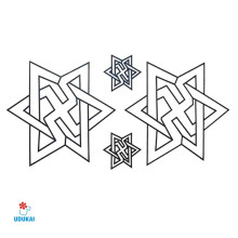 Laikina tatuiruotė Žvaigždės-B023; 10x6cm