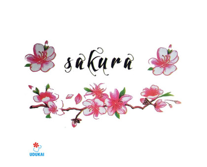 Laikina tatuiruotė Sakura W009; 10x6cm
