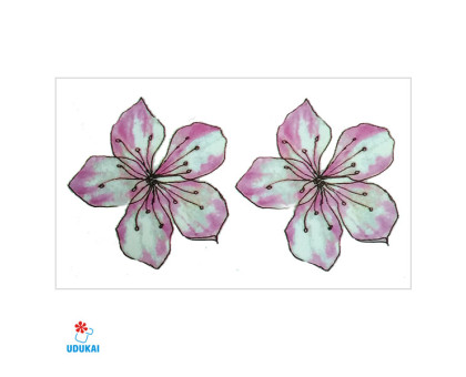 Laikina tatuiruotė Gėlės W010; 10x6cm