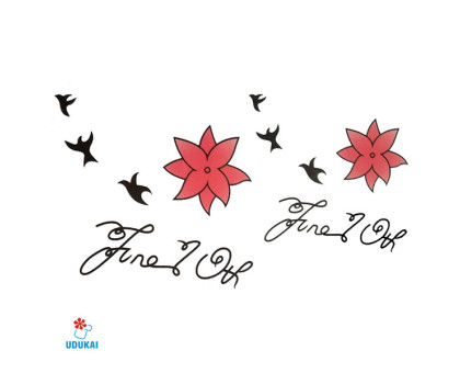 Laikina tatuiruotė Mix W013; 10x6cm