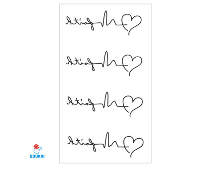 Laikina tatuiruotė Ornamentas W033; 10x6cm