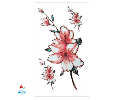 Laikina tatuiruotė Gėlės W036; 10x6cm