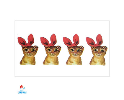 Laikina tatuiruotė Katinai W042; 10x6cm