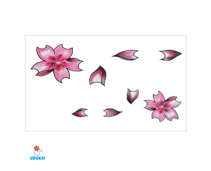 Laikina tatuiruotė Gėlės W046; 10x6cm