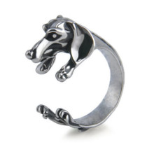 Žiedas Šuniukas sidabro spalvos; 16-24 pritaikomo dydžio