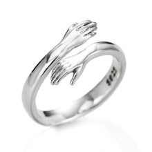 Žiedas Draugystė sidabro spalvos; universalaus dydžio