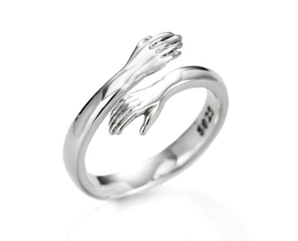 Žiedas Draugystė sidabro spalvos; universalaus dydžio