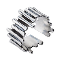 Žiedas Bamboo sidabro spalvos; 16.5-20 pritaikomo dydžio